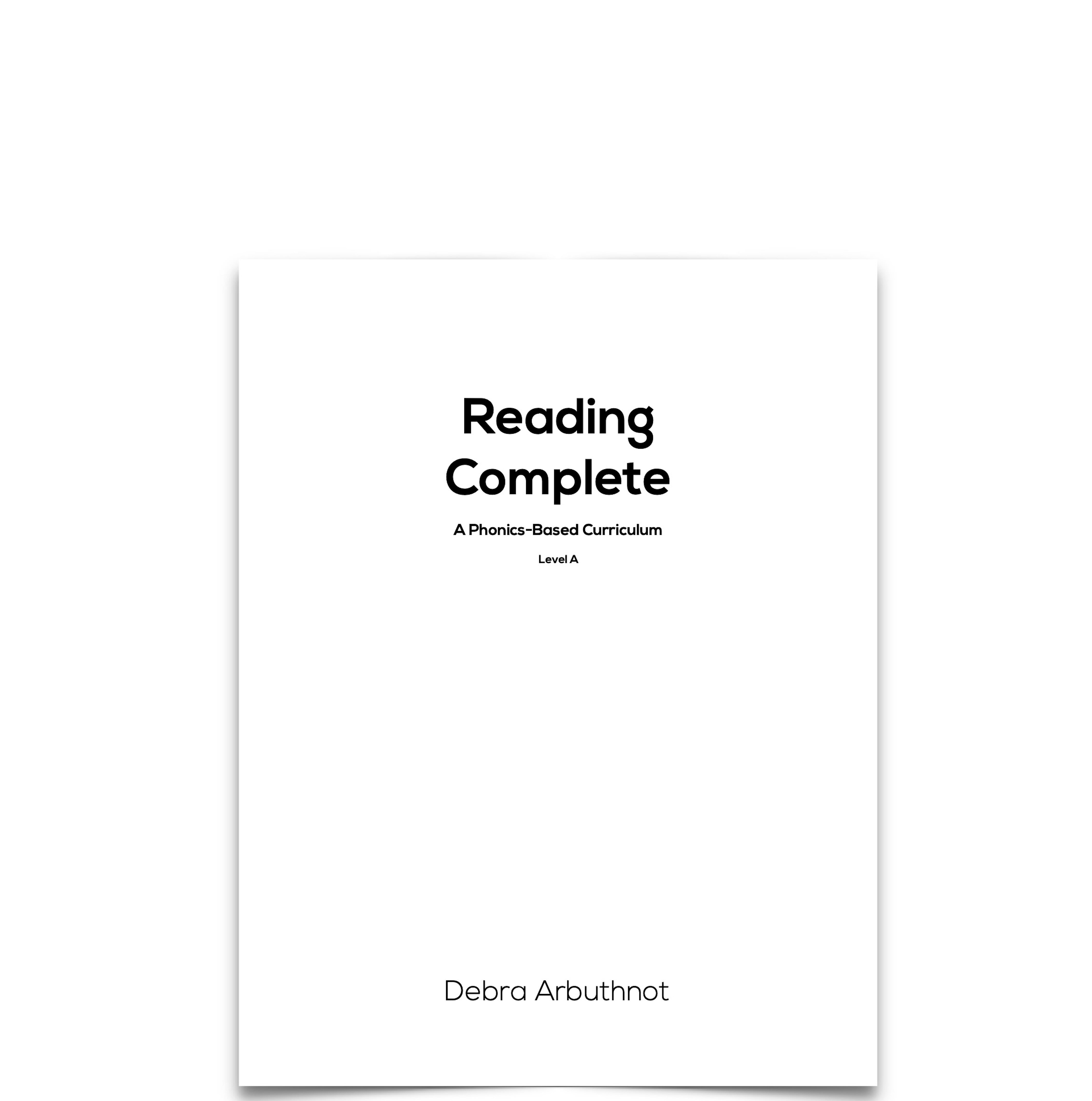 Reading Complete Student Workbook Refill Pages: Level A